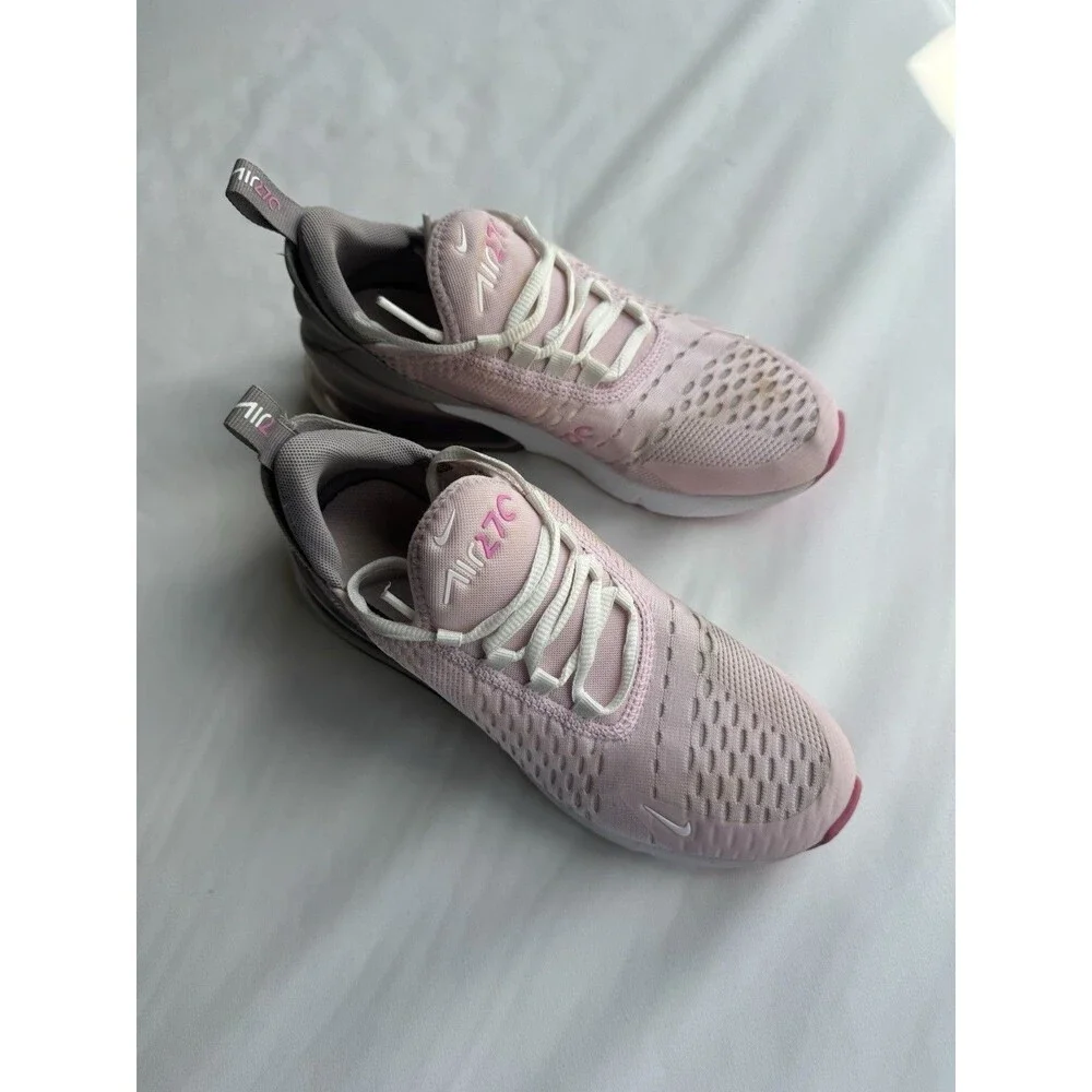 Nike Air Max 270 Pink Kids Youth Size 4Y Running Shoes Sneakers Mesh GS Worn